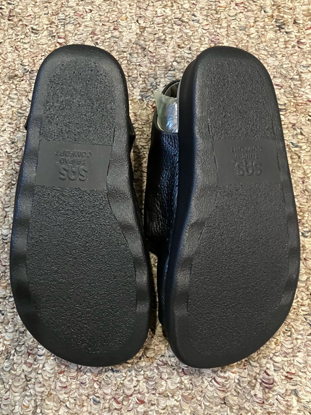 SAS Duo Sandal Black Leather Double Strap Adjustable Tripad Comfort Women's 8W - Picture 7 of 13
